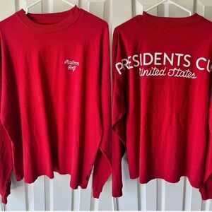 Malbon Presidents Cup United States Souvenir Long Sleeve T-Shirt Red